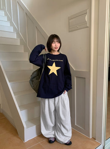 Hokoni banding string pin tuck training wide pants